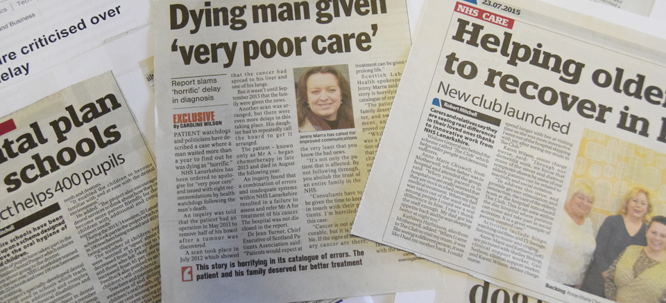 A busy week in the press for NHS Lanarkshire