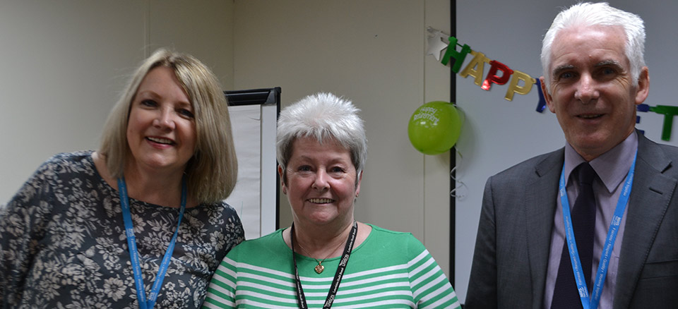 Friends and colleagues bid a fond farewell to Mary Samson after 22 years service