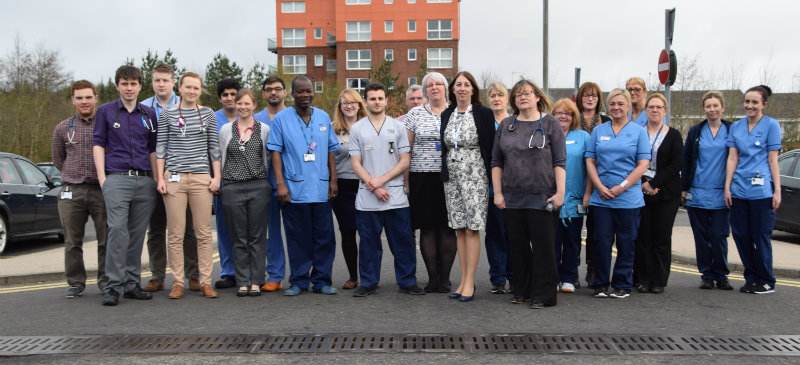 Hairmyres staff form human barrier over parking