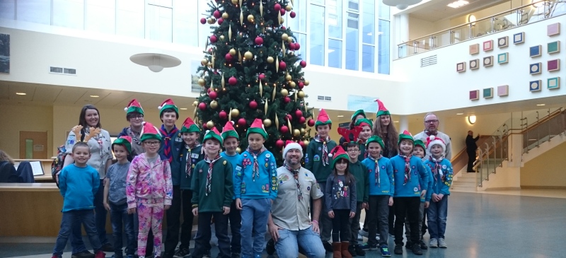 Beaver and Cub Scouts spread festive cheer at Hairmyres