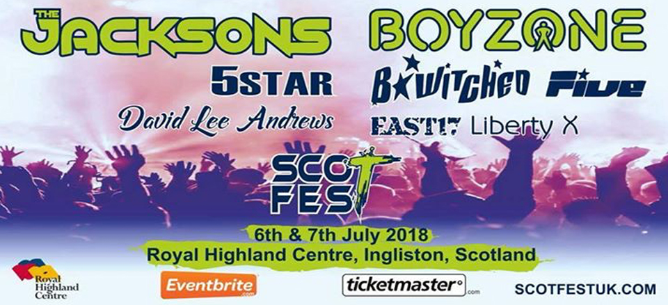 Boyzone, B*Witched, Five + many more this July at Scotfest